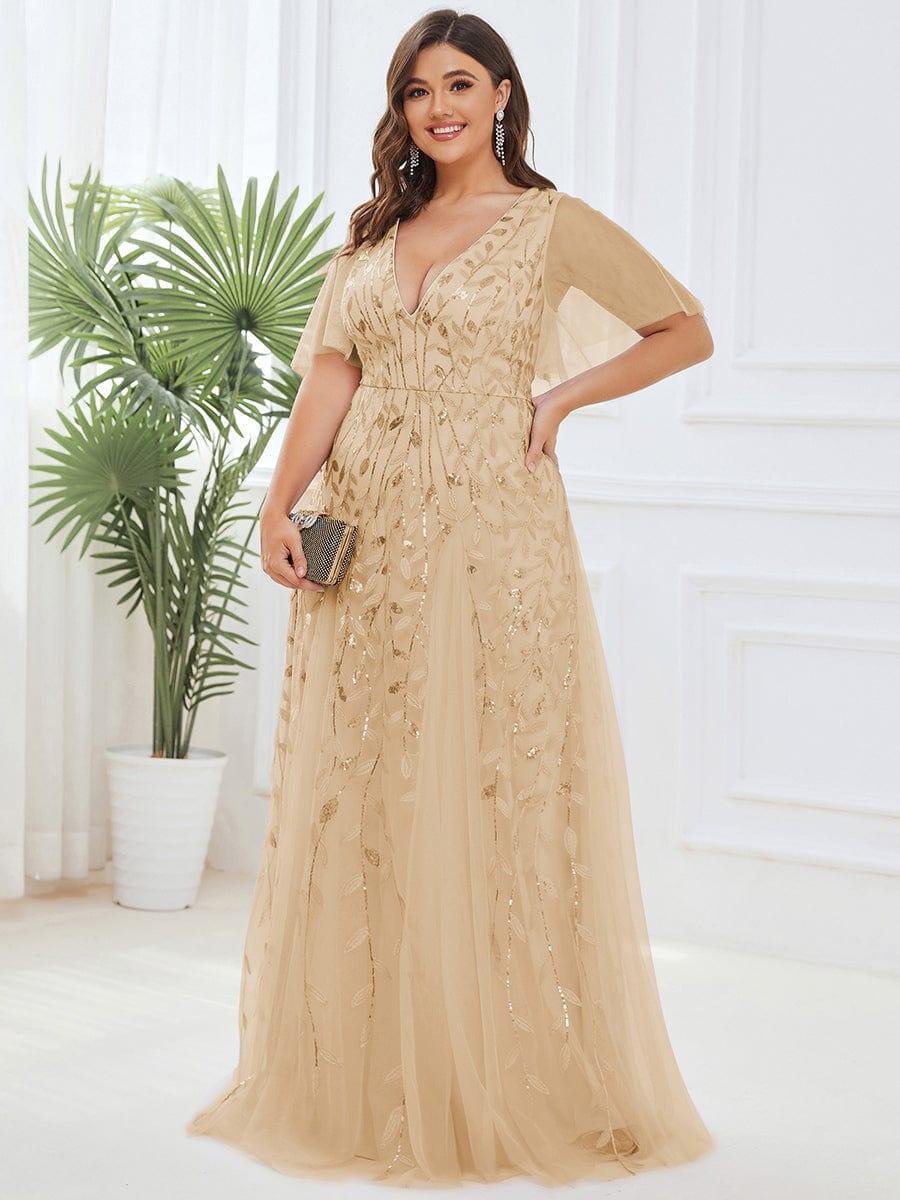 pretty ASTRAL|Plus Size Floor Length Formal Evening Gowns for Weddings