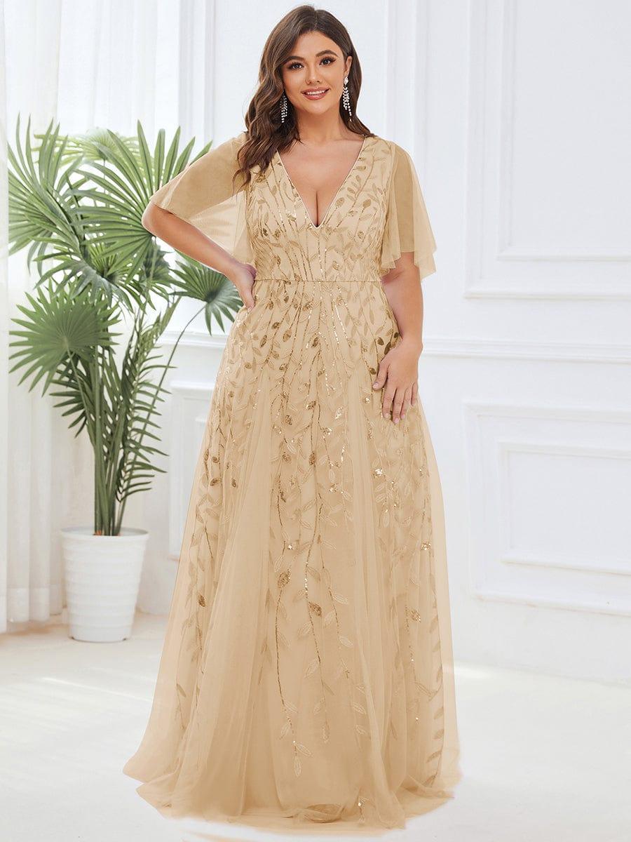 pretty ASTRAL|Plus Size Floor Length Formal Evening Gowns for Weddings