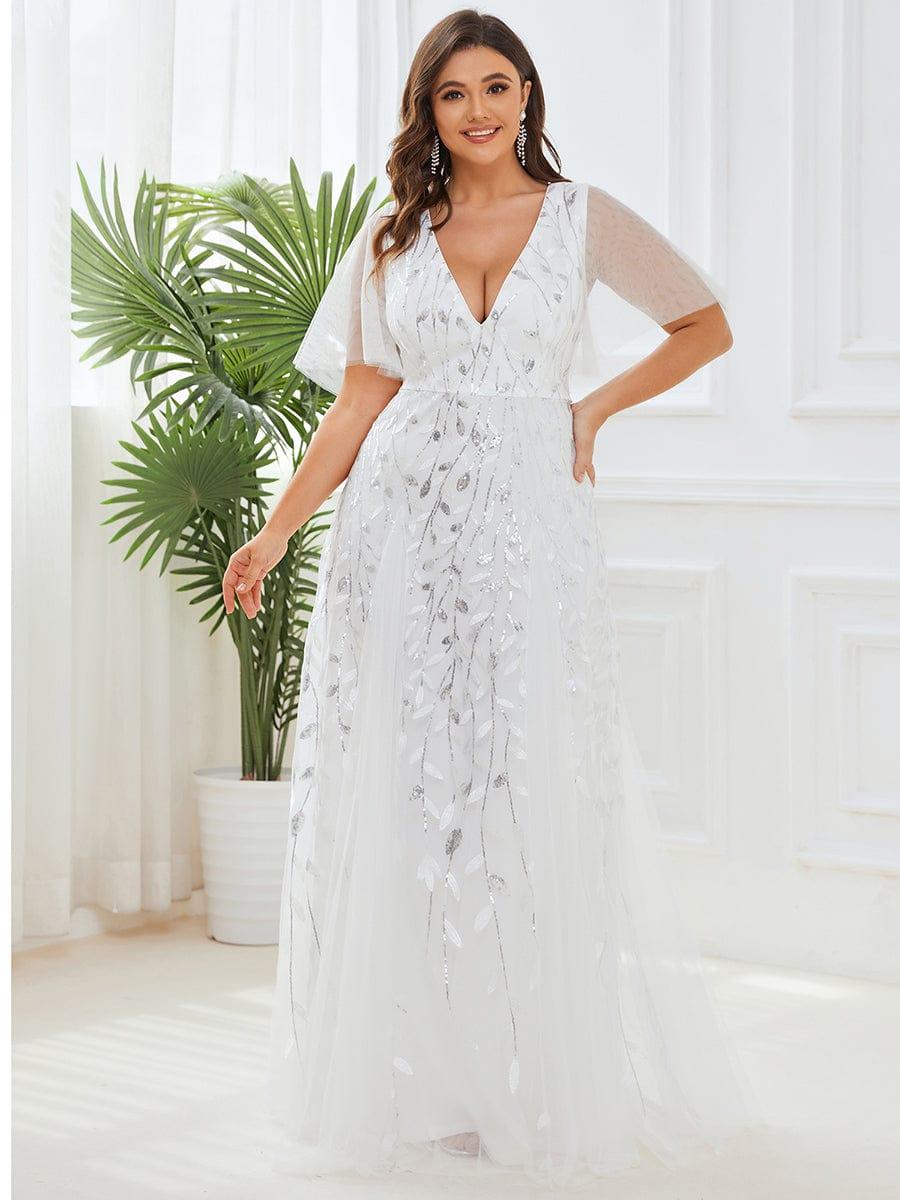 pretty ASTRAL|Plus Size Floor Length Formal Evening Gowns for Weddings