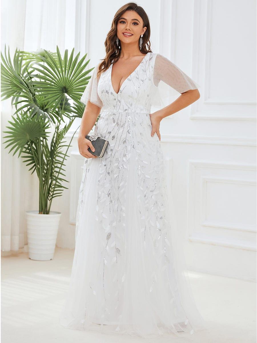 pretty ASTRAL|Plus Size Floor Length Formal Evening Gowns for Weddings