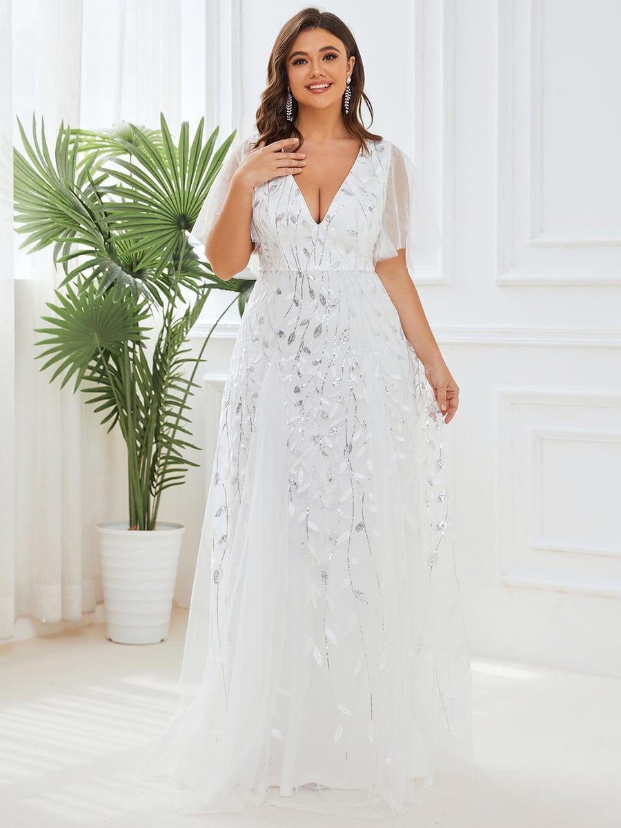 pretty ASTRAL|Plus Size Floor Length Formal Evening Gowns for Weddings