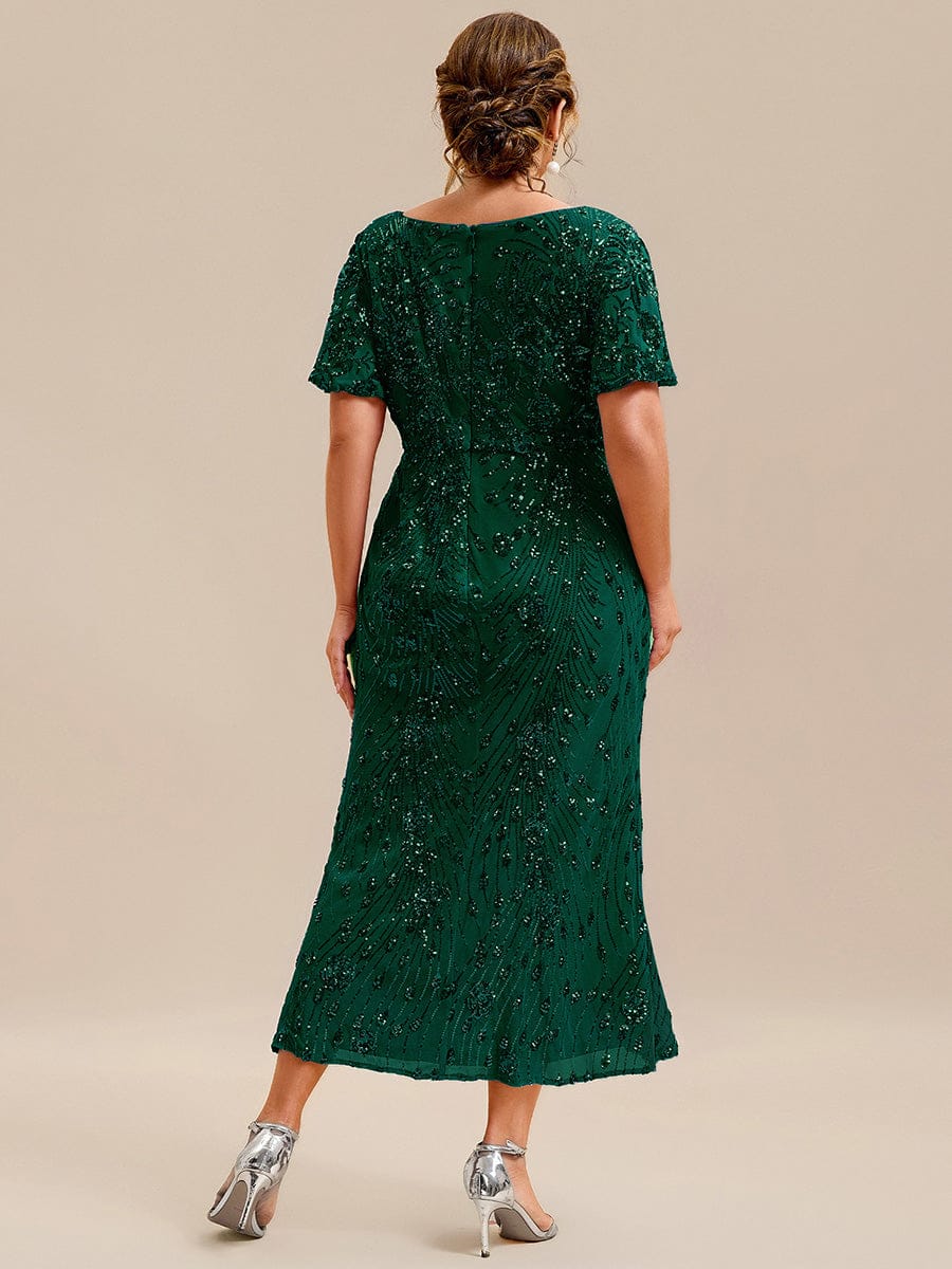 pretty PALMER|Plus Size Sequin Mermaid Formal Dress