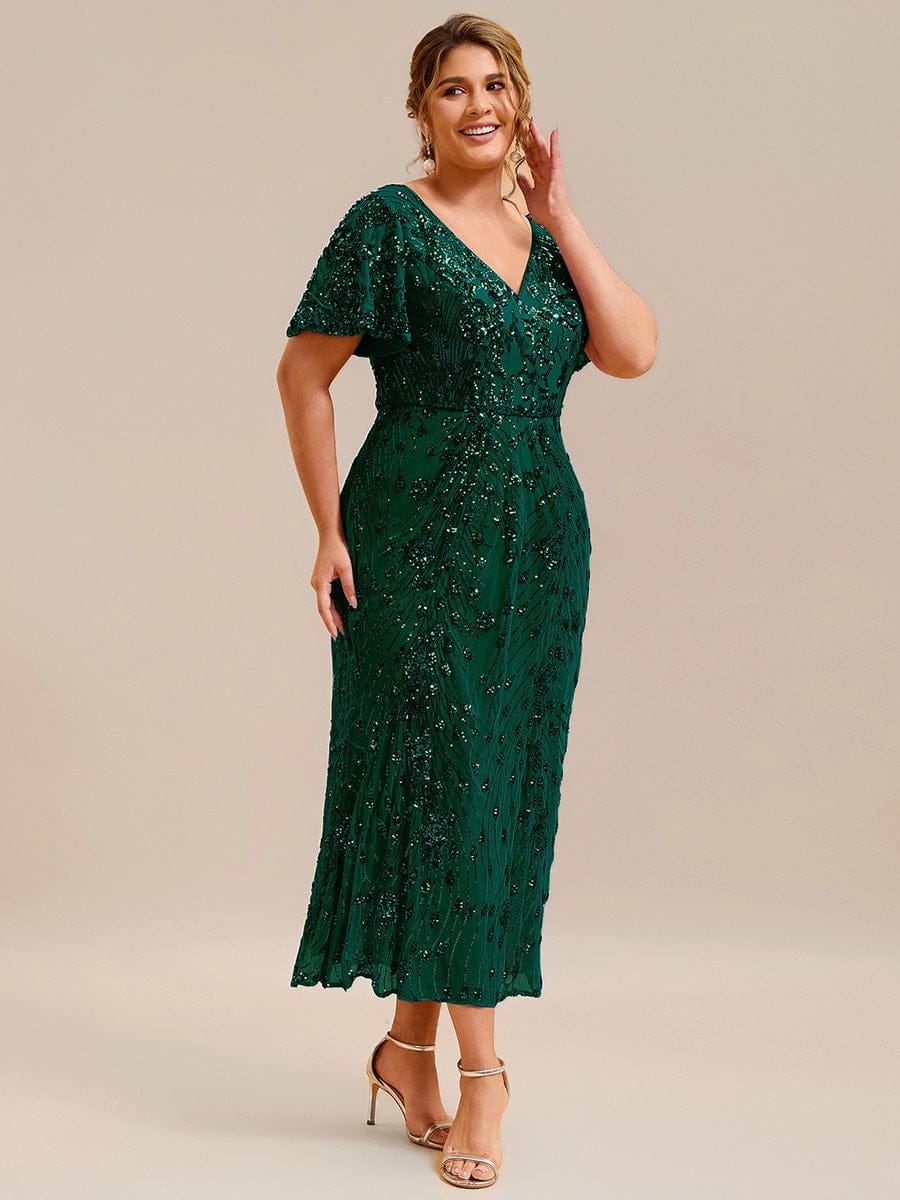 pretty PALMER|Plus Size Sequin Mermaid Formal Dress