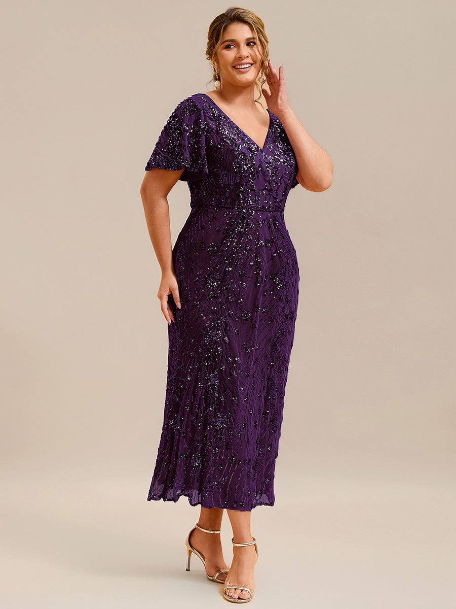 pretty PALMER|Plus Size Sequin Mermaid Formal Dress