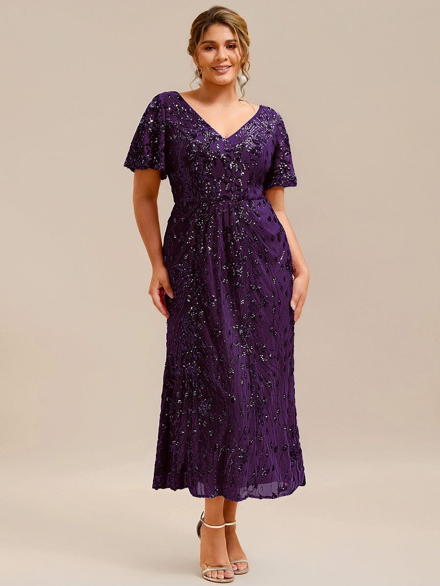 pretty PALMER|Plus Size Sequin Mermaid Formal Dress