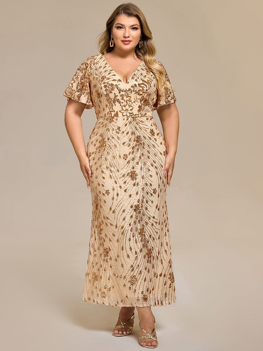 pretty PALMER|Plus Size Sequin Mermaid Formal Dress