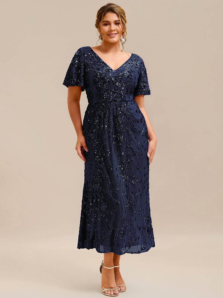 pretty PALMER|Plus Size Sequin Mermaid Formal Dress