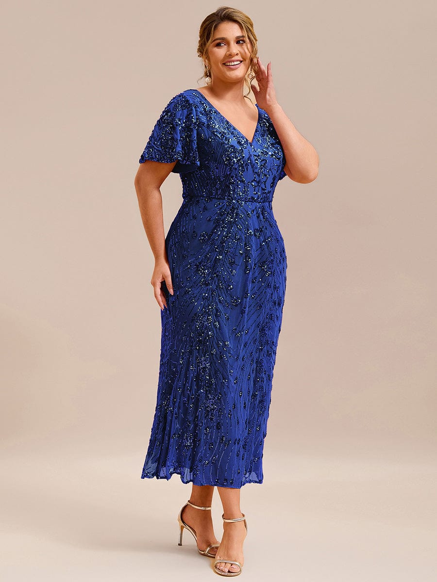 pretty PALMER|Plus Size Sequin Mermaid Formal Dress