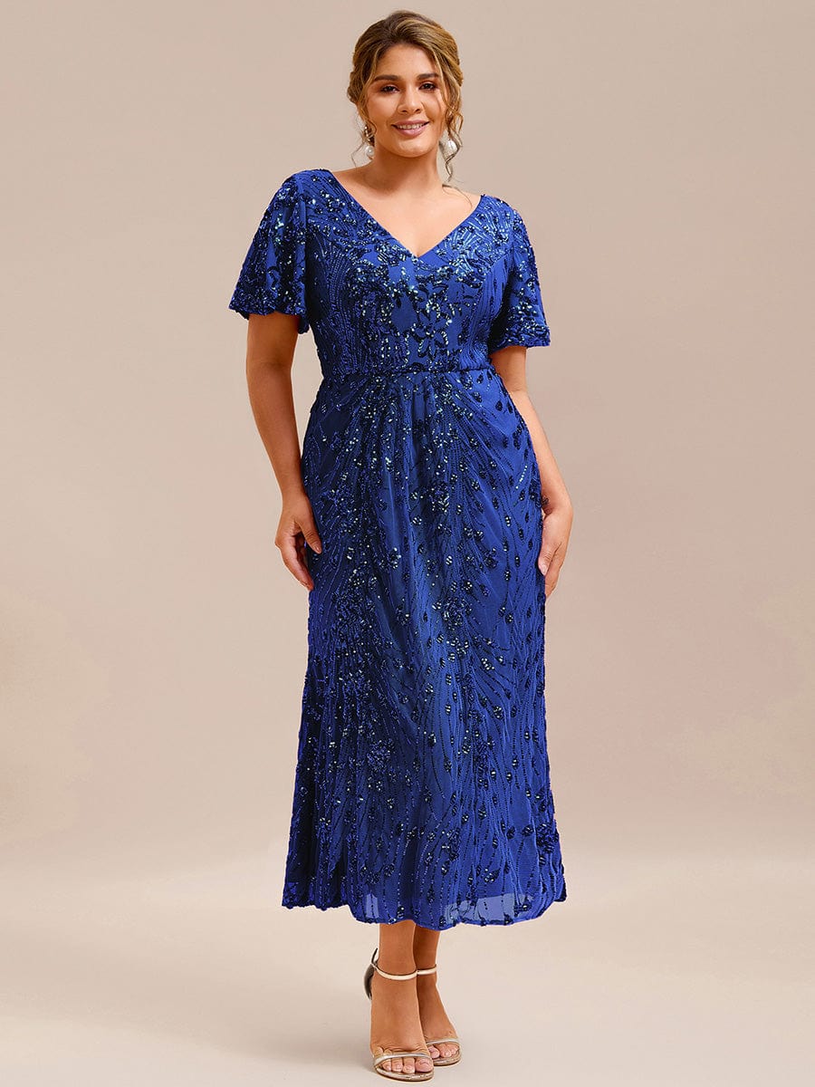 pretty PALMER|Plus Size Sequin Mermaid Formal Dress