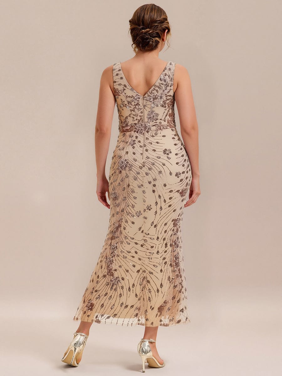 pretty JUNIPER| Plus Size Knotted Sequin Formal Evening Dress
