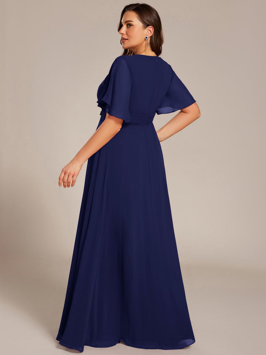 pretty ASPYN|Plus Size Pleated Waist Applique Maxi Bridesmaid Dress