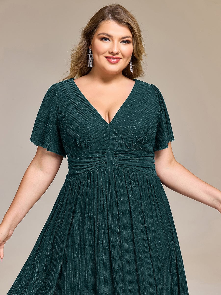 pretty QUINN|Plus size Glittery Formal Evening Dress