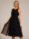 Sequin Embroidery Wedding Guest Dress