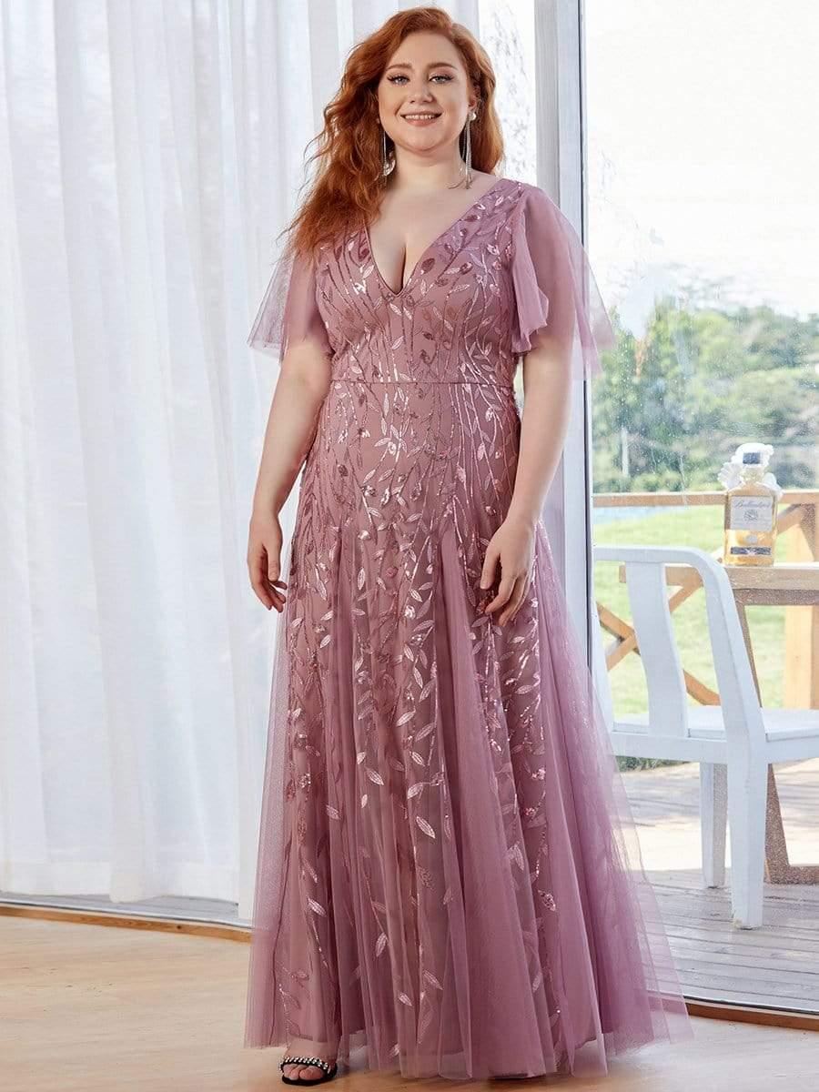 pretty ASTRAL|Plus Size Floor Length Formal Evening Gowns for Weddings