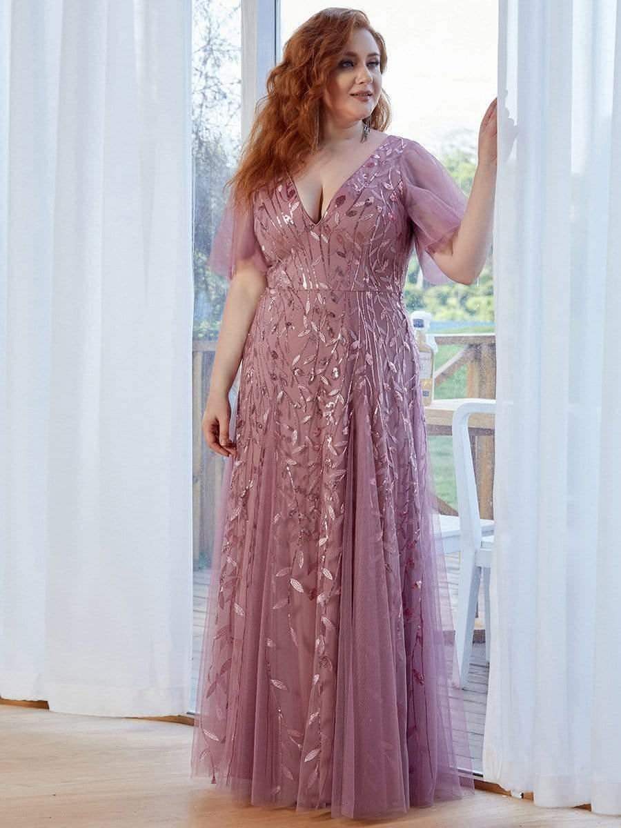 pretty ASTRAL|Plus Size Floor Length Formal Evening Gowns for Weddings