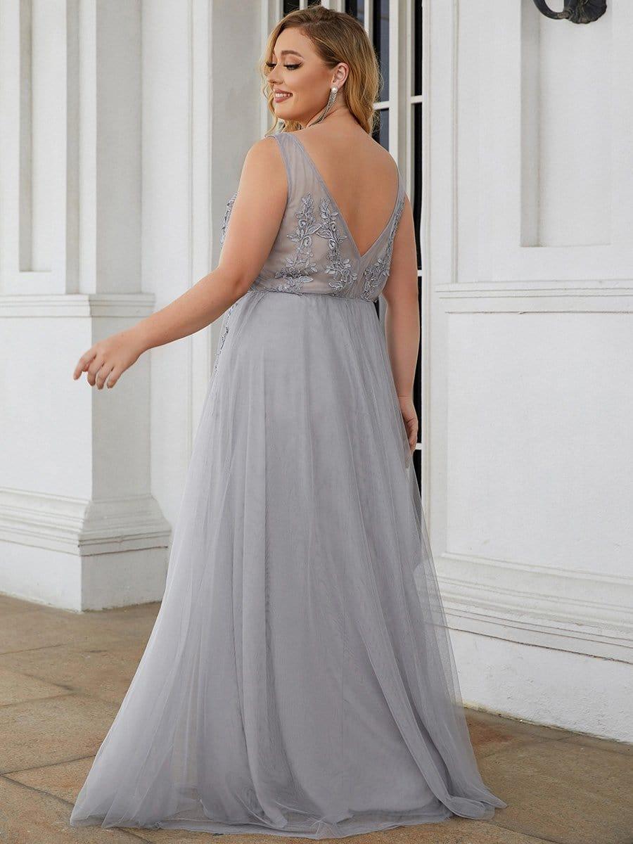 Plus Size Maxi Long Ethereal Tulle Formal Evening Dress