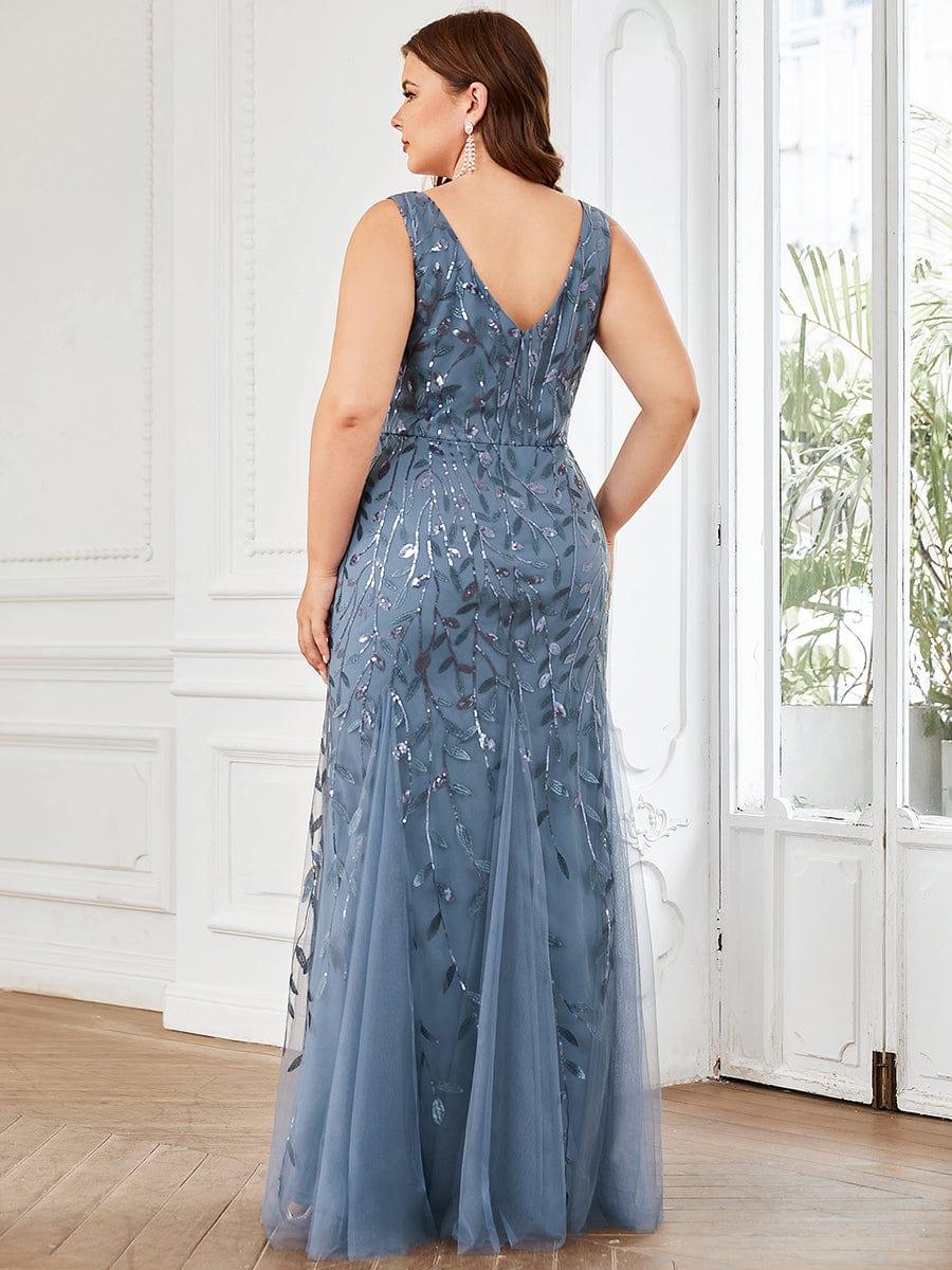 pretty ORIEL|Plus Size Maxi Sequin Formal Dresses & Gowns