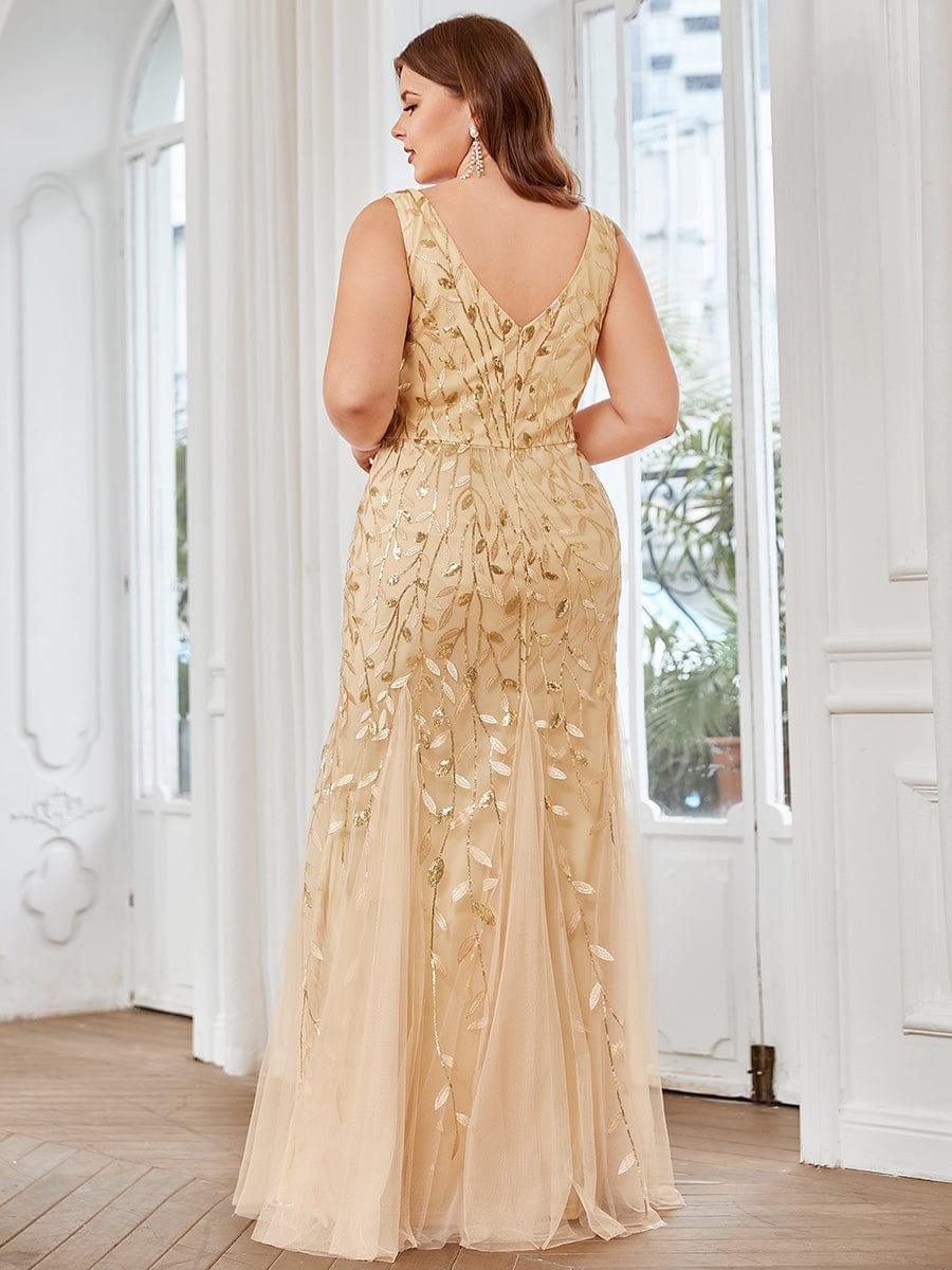 pretty ORIEL|Plus Size Maxi Sequin Formal Dresses & Gowns