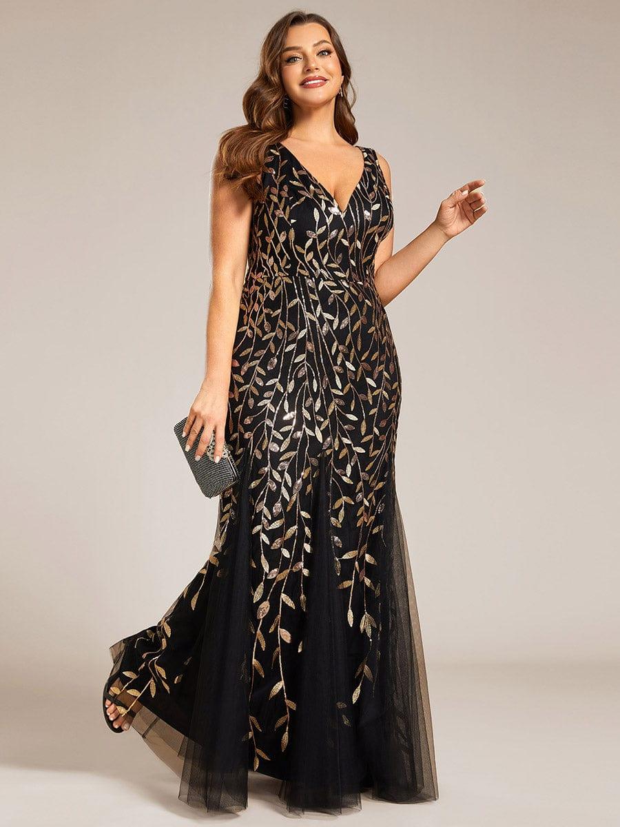 pretty ORIEL|Plus Size Maxi Sequin Formal Dresses & Gowns