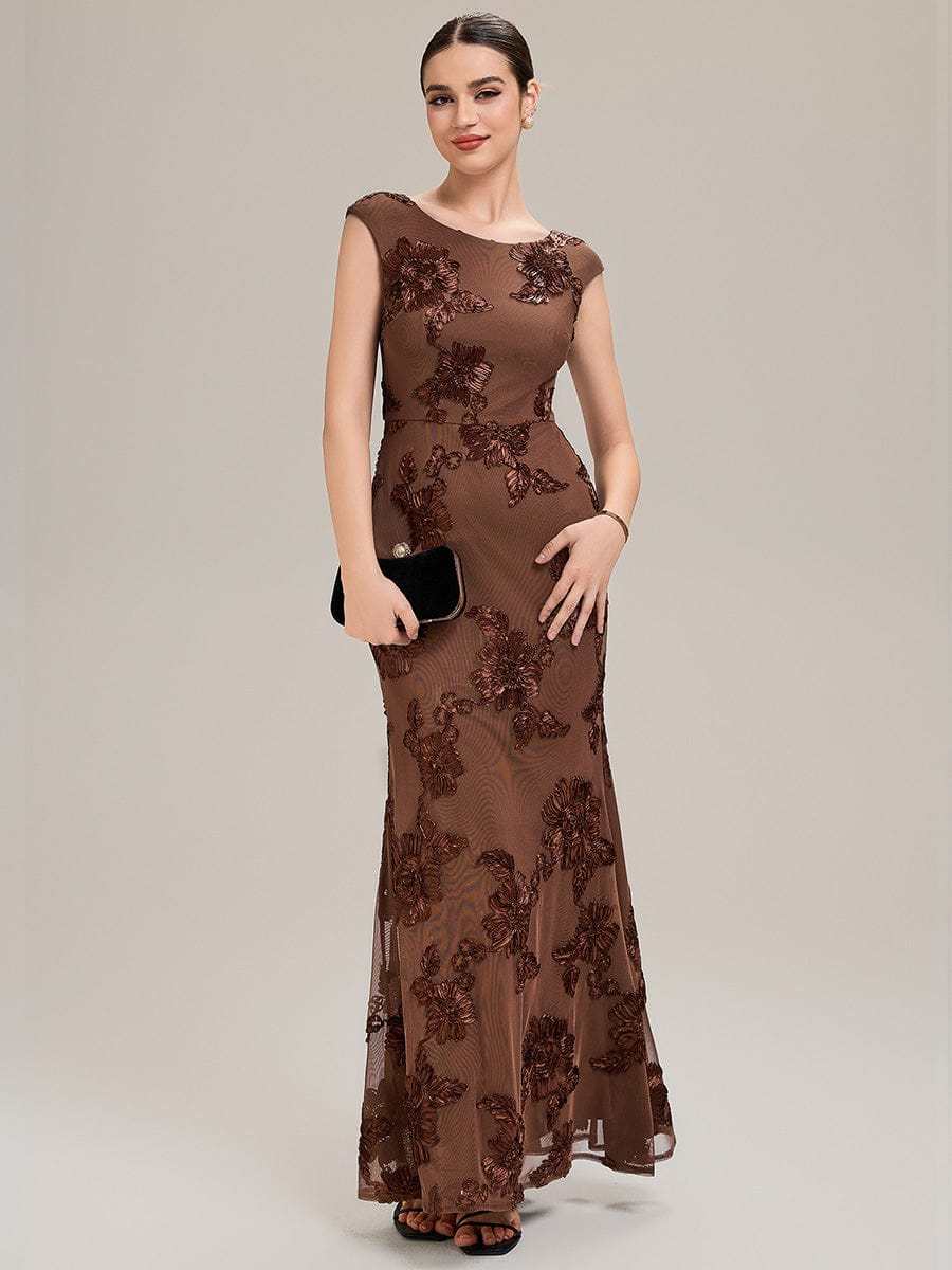 Jacquard bodycon Mermaid Evening Dress