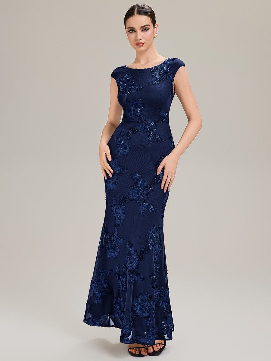 Jacquard bodycon Mermaid Evening Dress