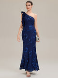 Jacquard Knit Sleeveless Evening Dress