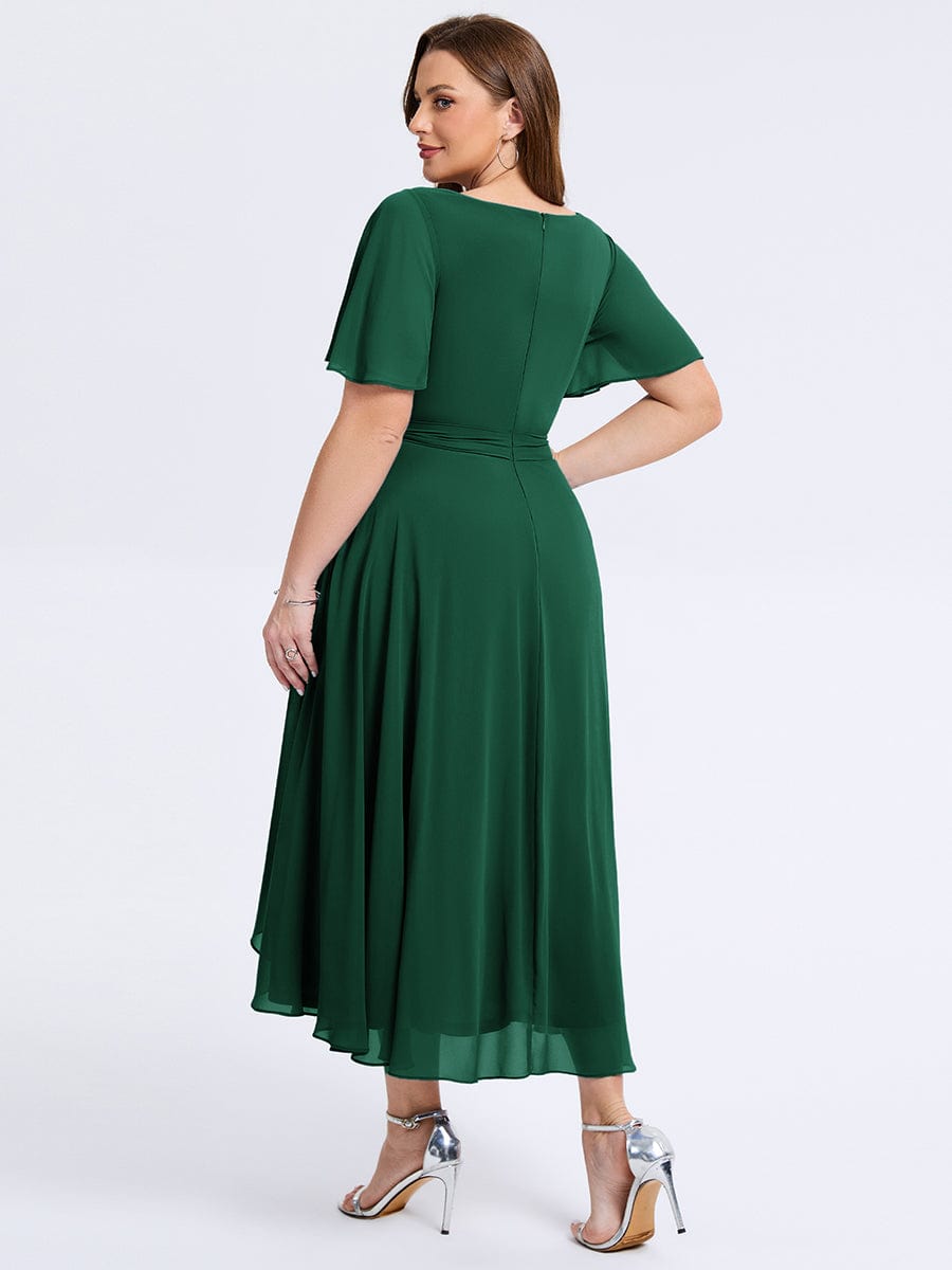 pretty MARISELLE|Plus Size Tie Knot Chiffon Wedding Guest Dress