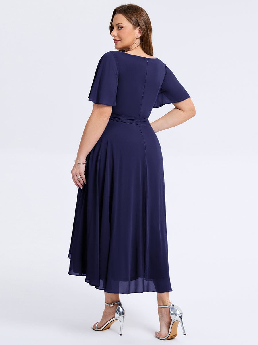 pretty MARISELLE|Plus Size Tie Knot Chiffon Wedding Guest Dress