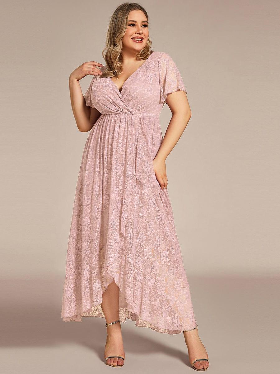pretty ELISE|Plus Size Ruffled Lace Formal Evening Dress
