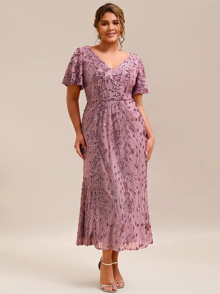 pretty PALMER|Plus Size Sequin Mermaid Formal Dress