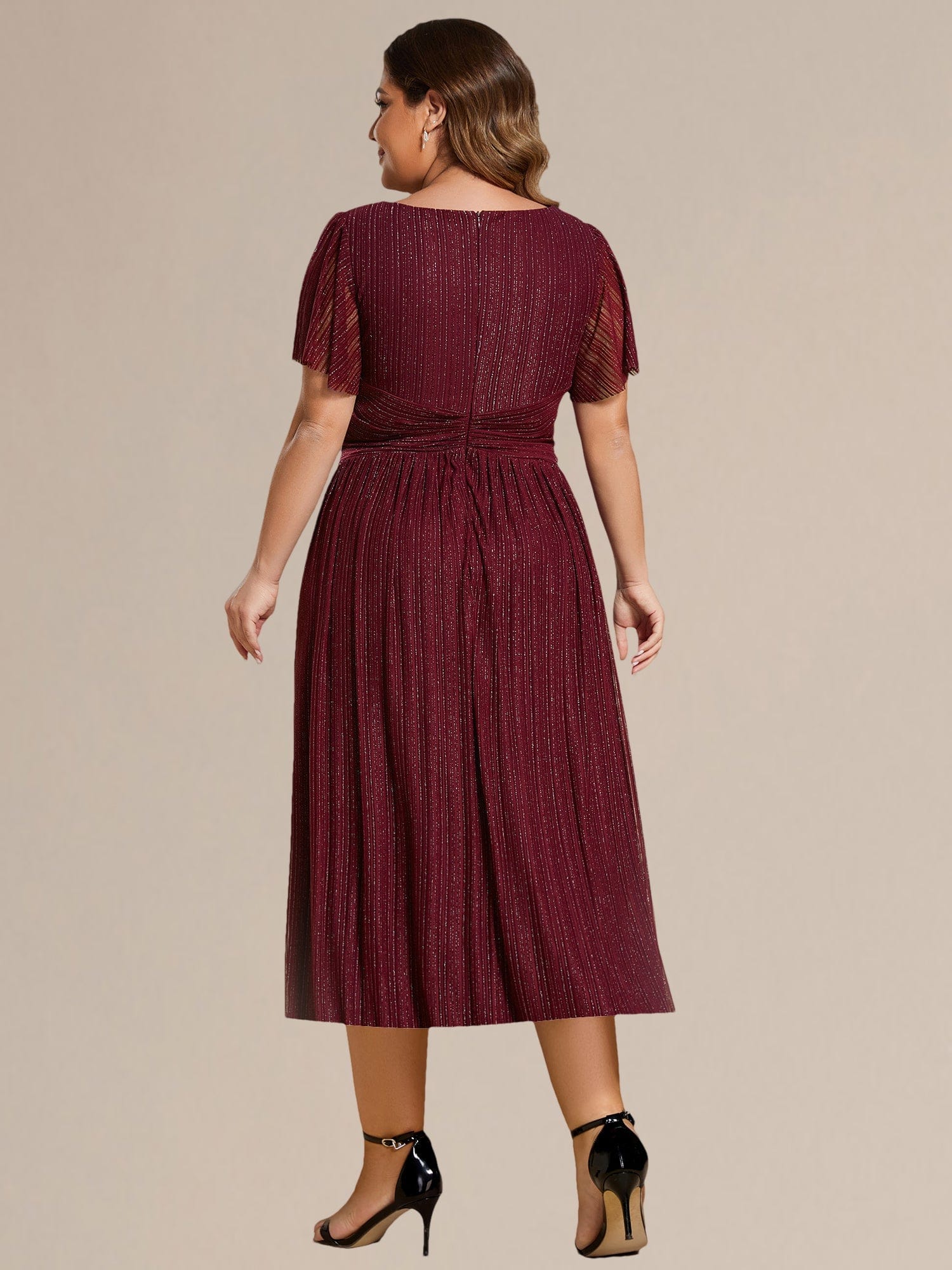 pretty QUINN|Plus size Glittery Formal Evening Dress