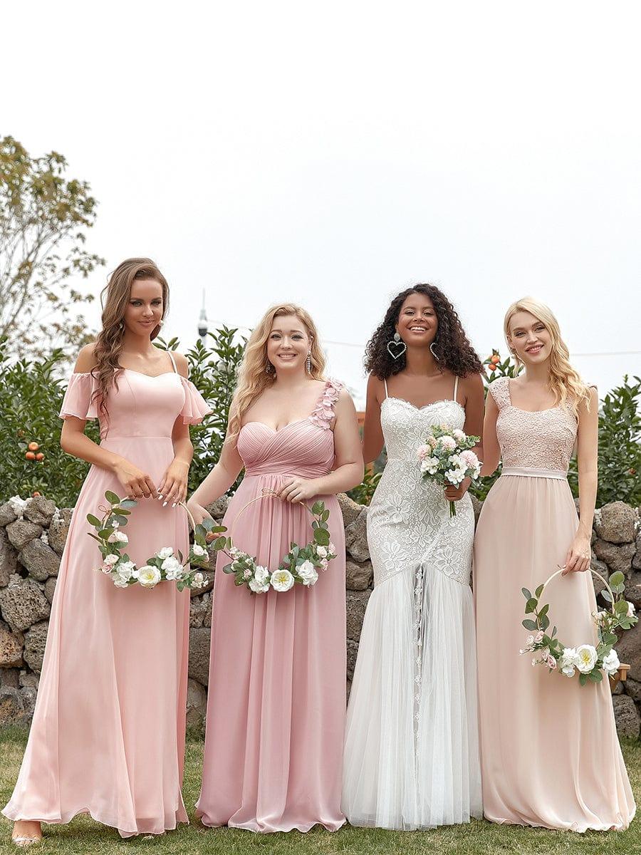 ORCELLA'S BRIDE|Spaghetti Strap Lace Backless Long Fishtail Wedding Dress