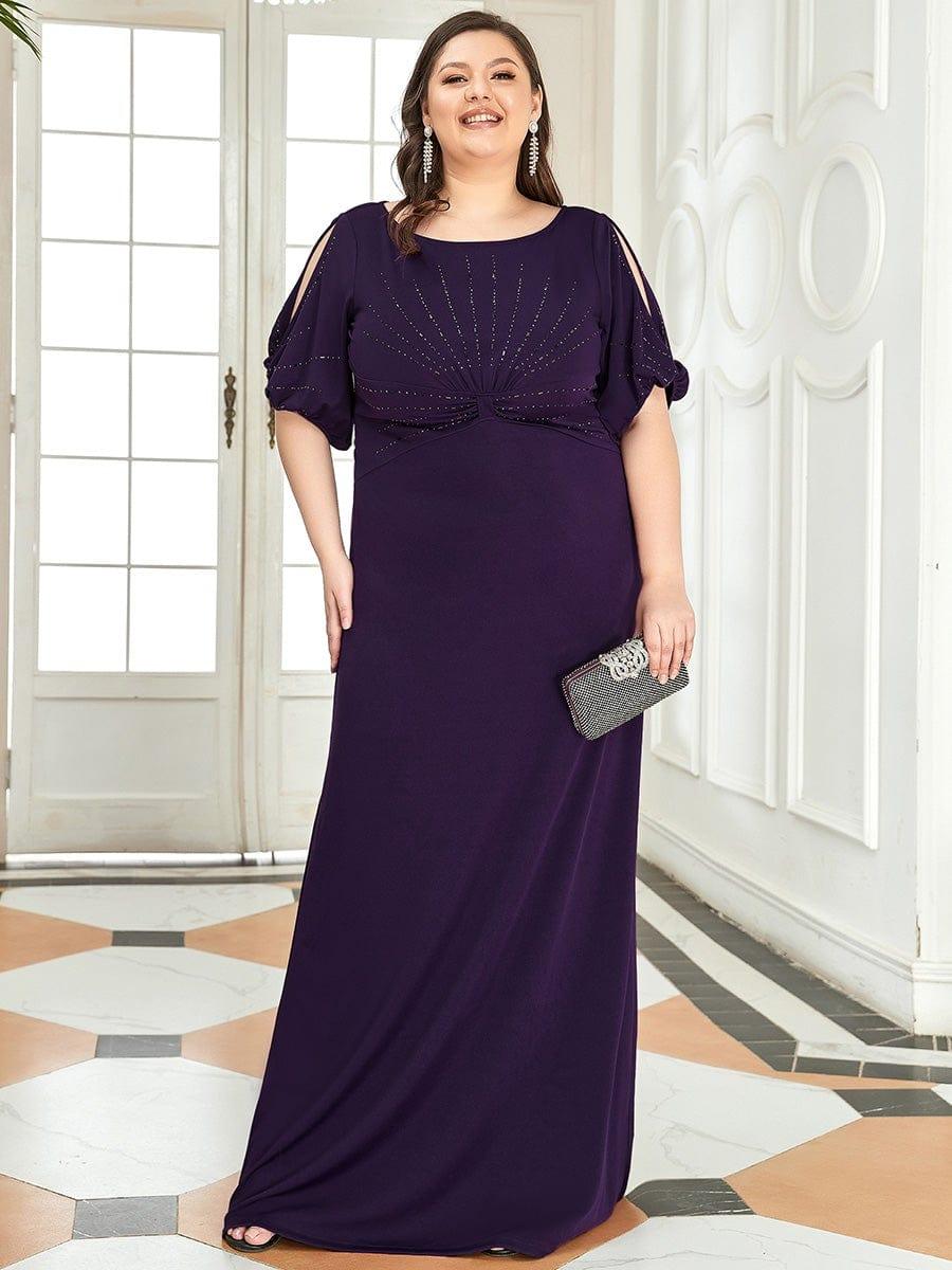 pretty VICOTIRE|Simple Plus Size Bodycon Maxi Mermaid Wedding Guest Dress
