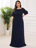 pretty VICOTIRE|Simple Plus Size Bodycon Maxi Mermaid Wedding Guest Dress